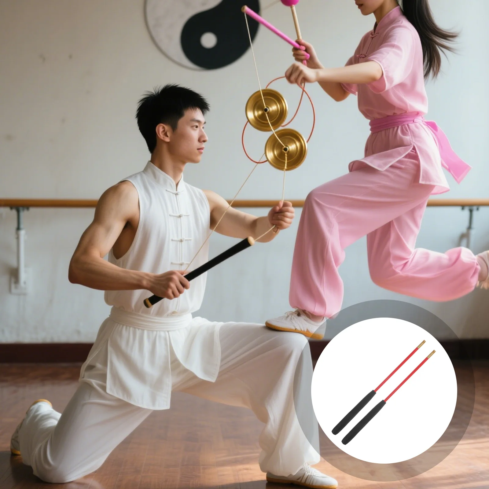 

1Pair Durable Diabolo Sticks Non-Slip Handle Lightweight Replacement for Indoor Outdoor Juggling Professional Diabolo