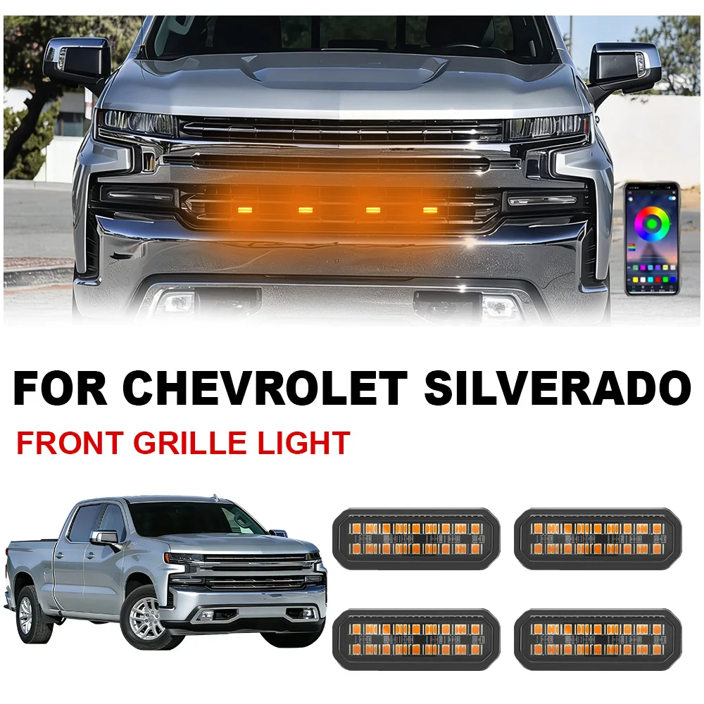 

FOR CHEVROLET SILVERADO 18 LED Front Grille Light Led Grille Light Auto Accessories Daytime Running Light LED Signal Lamps ﻿