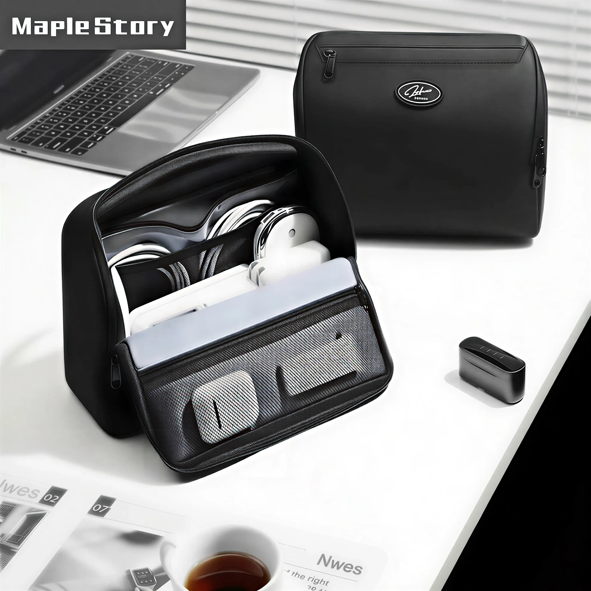 

Travel Cable Organizer Bag Portable Electronics Storage Case USB Charger Cord Holder Compact Digital Accessory Pouch Waterproof