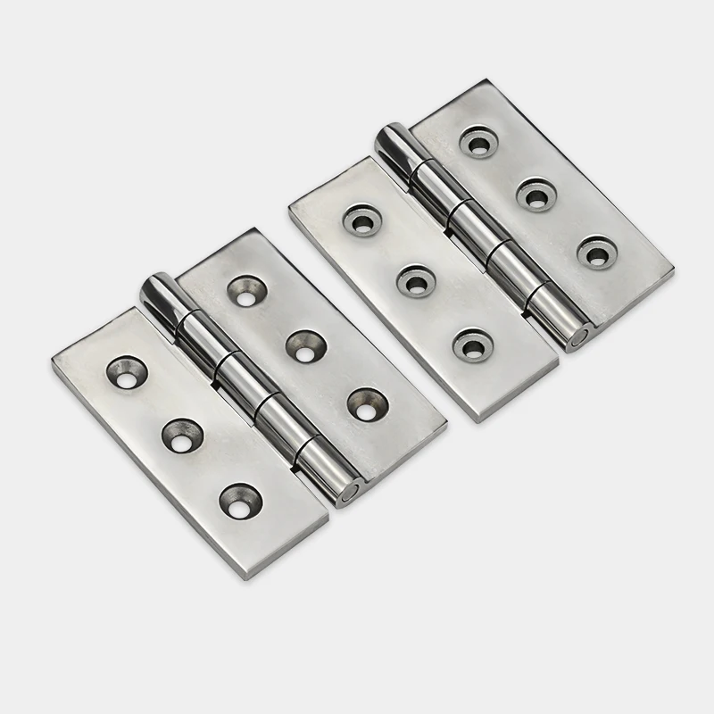 

304 Stainless Steel Thickened Flat-Open Hinge, Distribution Box Electric Cabinet Door Flat-Open Folding Load-Bearing Hinge CL064