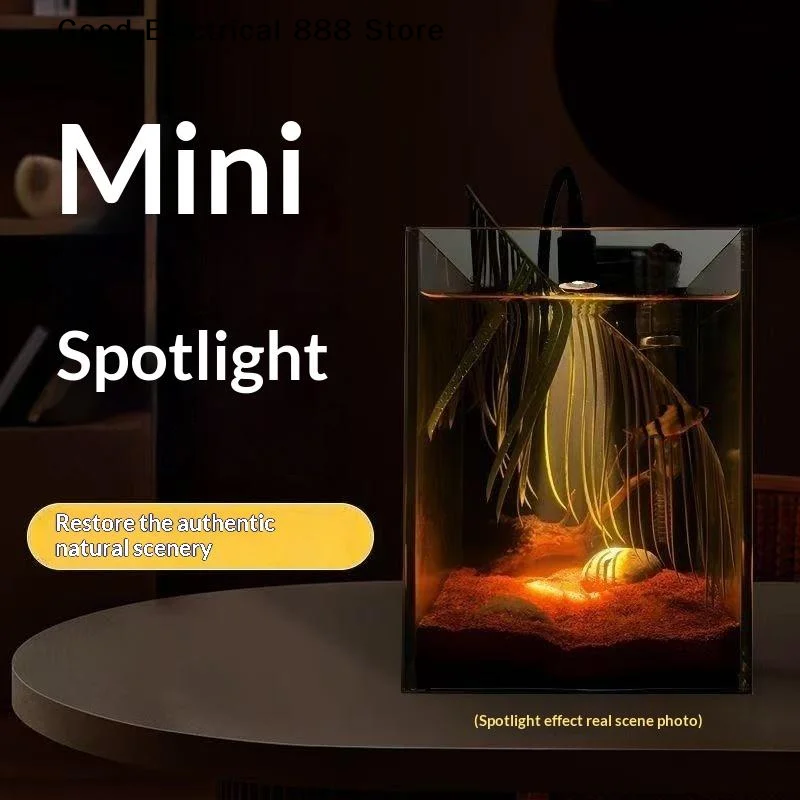 3W South American Aquarium Spotlight 3-Color Dimmable Cycle Timer Zoomable LED Fish Tank Lamp for Aquascape Decor Focus Lighting