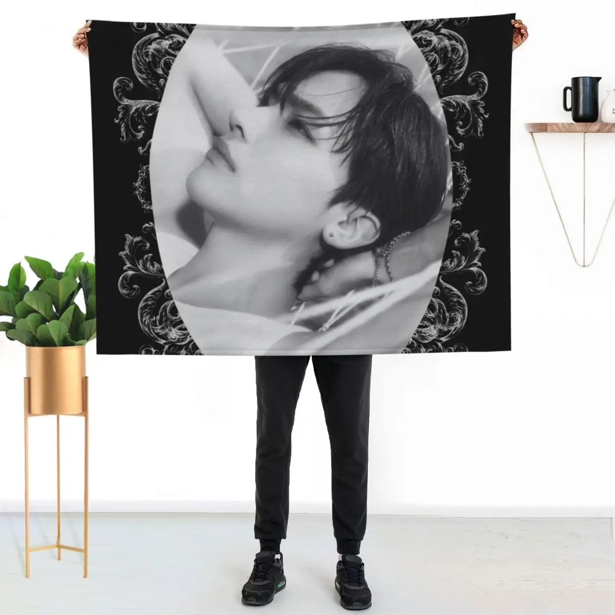 &TEAM Nicholas Throw Blanket Soft Breathable Blanket for Night Sleeping