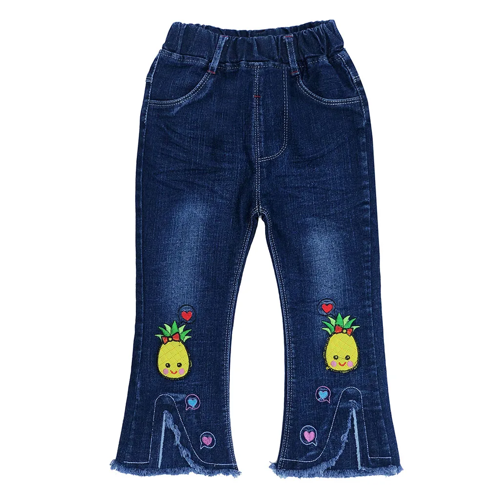 Children Girls Jeans Baby Girls Embroidered Denim Trousers  Kids Girl Cowboy Jeans Teen Clothes Spring Clothing