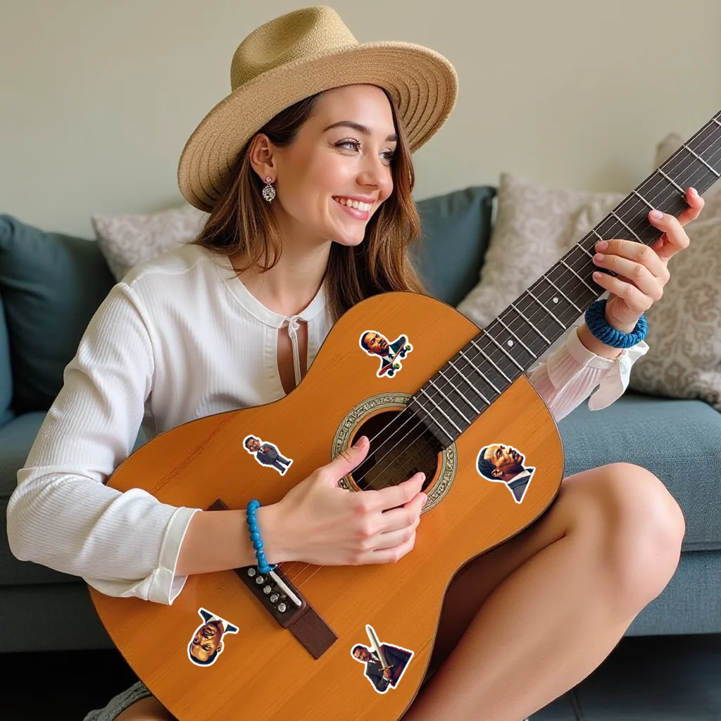 35pcs-100pcs Decals  Vintage  Inspirational Figure Sticker Historical Leader Sticker Retro Portrait Sticker for Phone Case