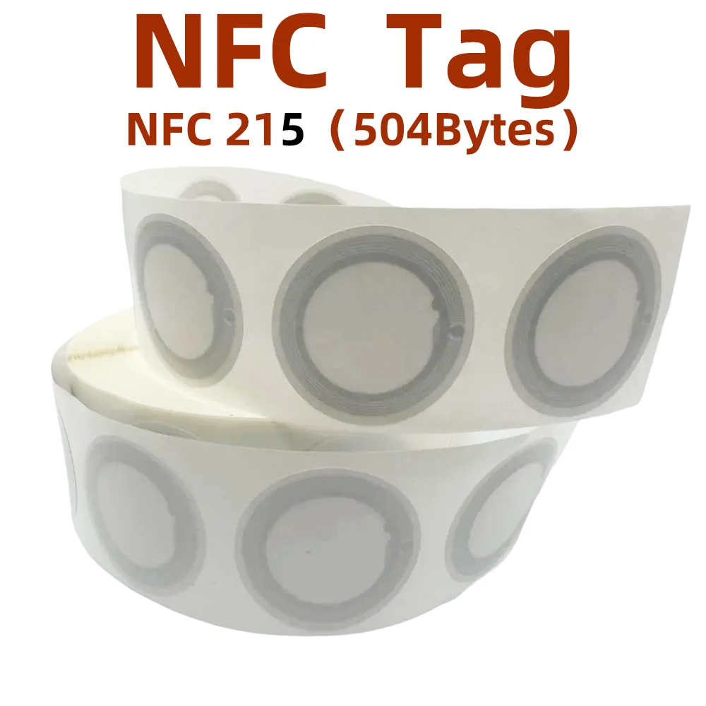 

10pcs 215NFC electronic tag cell Phone NFC Ntag round 45mm game card shortcut command music wall huawei share ios shortcut
