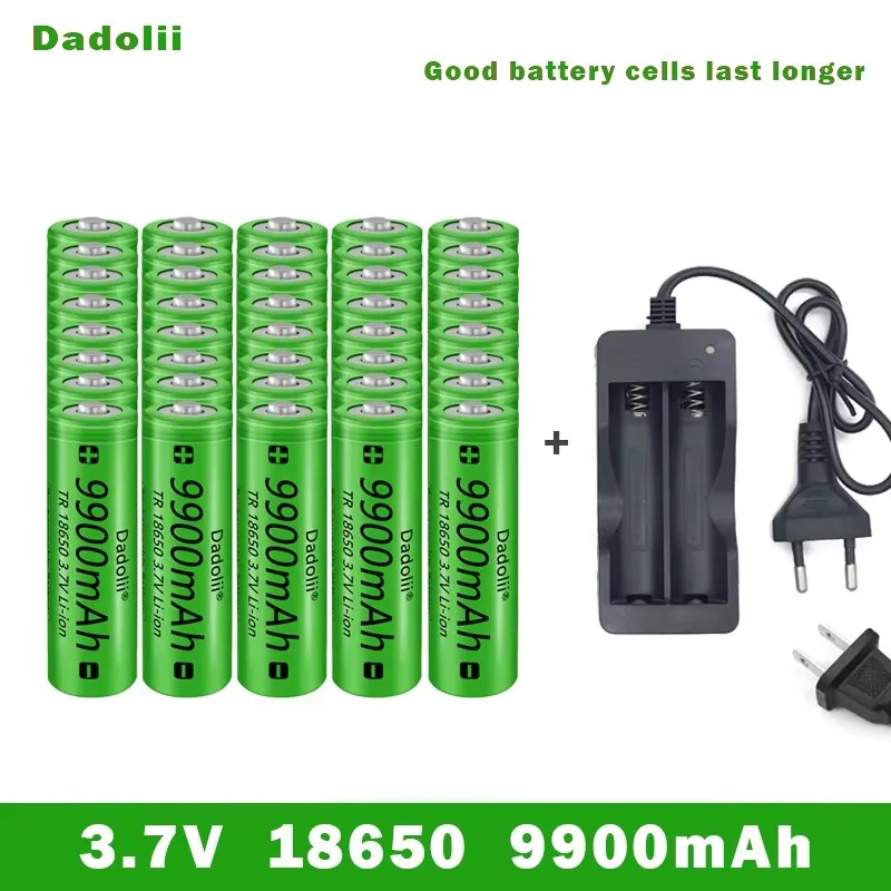18650 Battery Rechargeable Battery 3.7V 18650 9800mAh Capacity Li-ion Rechargeable Battery For Flashlight Torch Battery+Charger