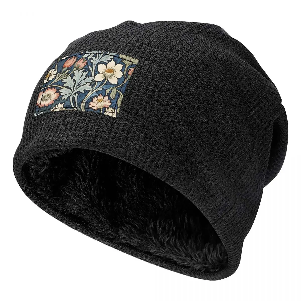 Encadré William Morris Botanical Bliss hommes femmes adultes bonnets casquettes polaire doublé Bonnet chapeau chaud automne hiver Skullies chapeaux