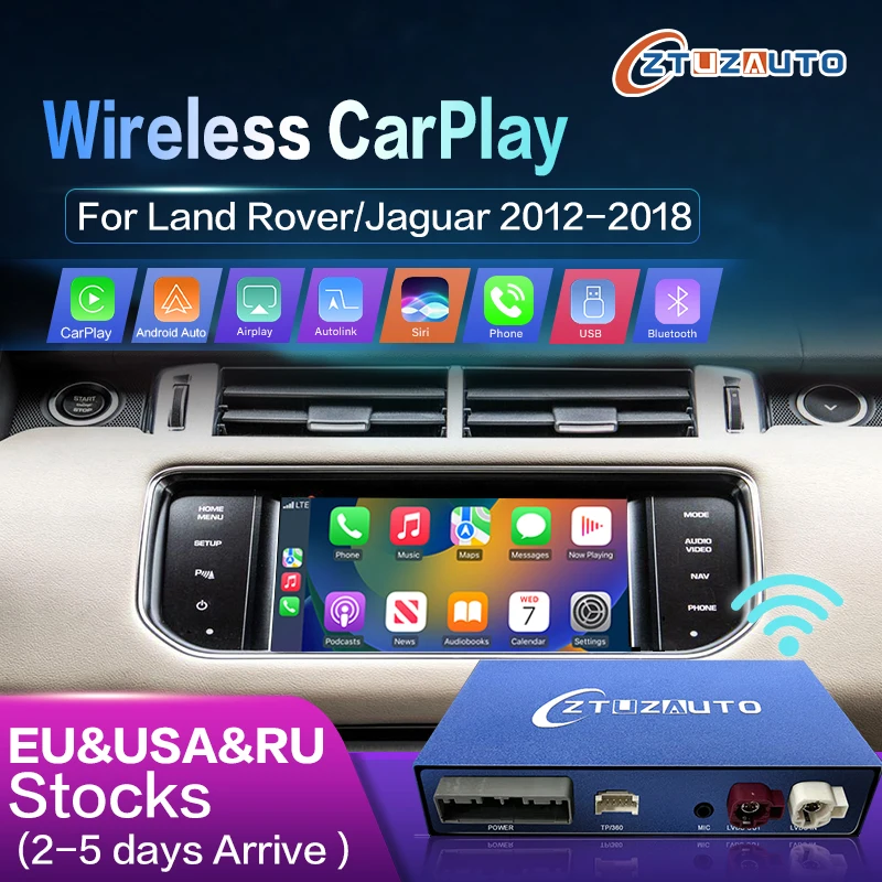 For Apple Wireless Carplay For Land Rover/Jaguar/Range Rover/Evoque/Discovery Android Auto Ai Box Multimedia USB Navigation DSP