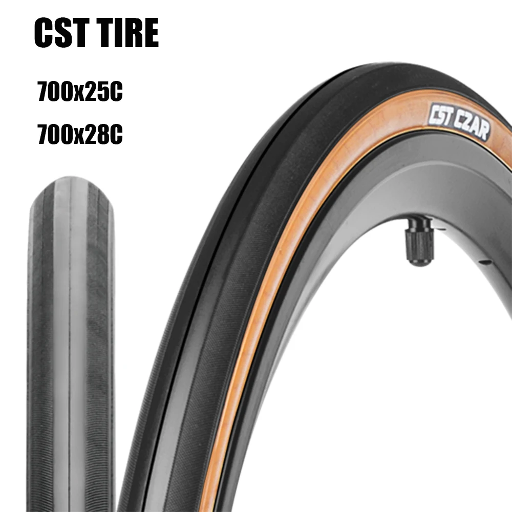 1PCS CST C1406 Road Bicycle Tire 700x25 Wire Super Light Brown Bike Tires Speed 700x25 700x28 Bicycle Tyre