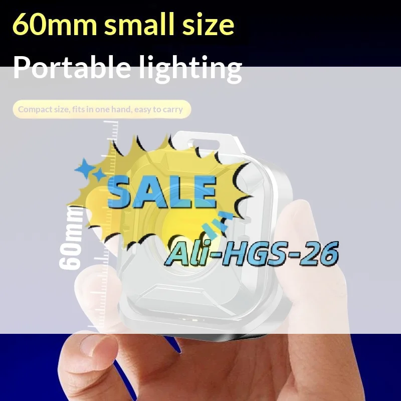 Rechargeable Mini COB Work Light - Magnetic Base Portable Flashlight for Camping & Emergency Use, Hands-Free