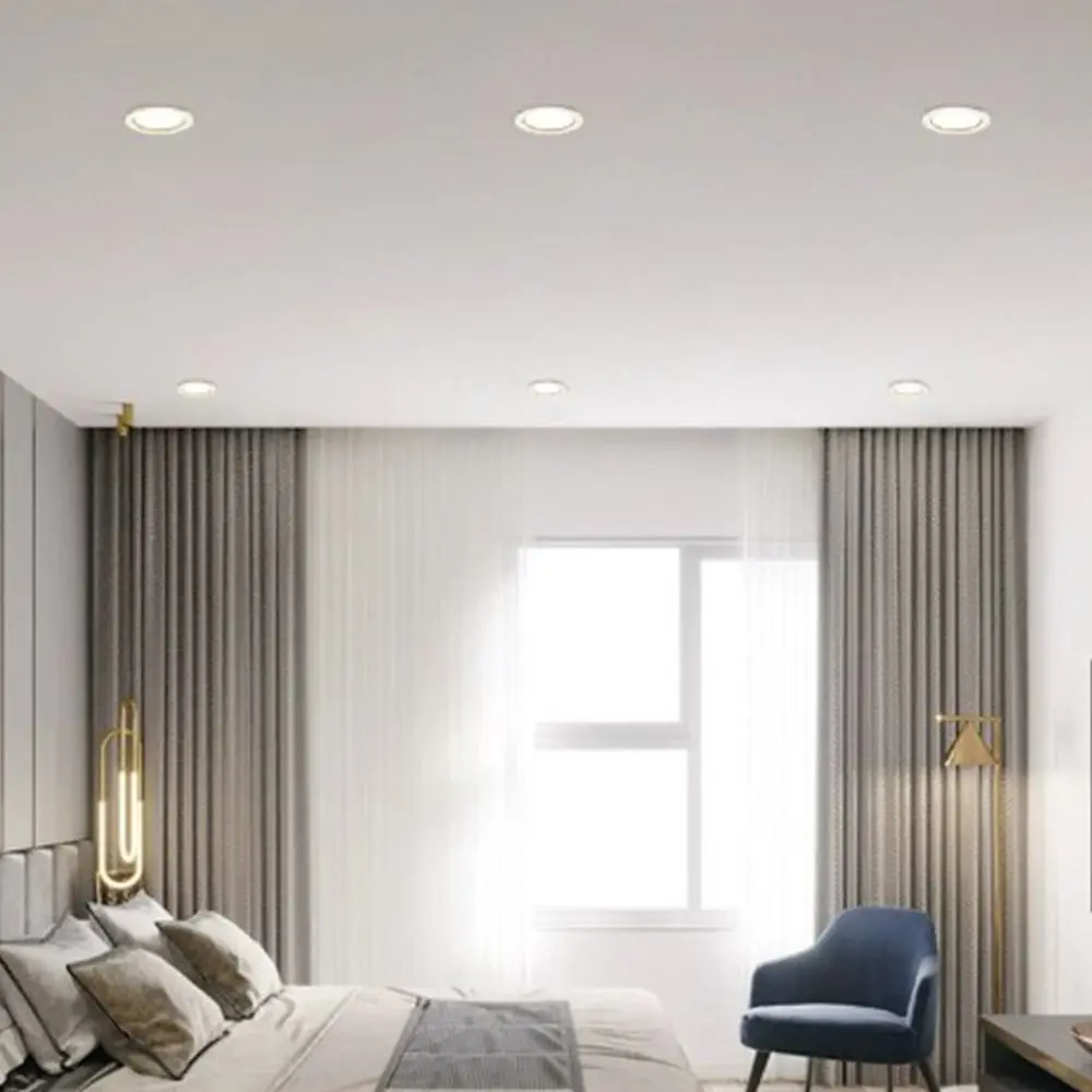 Durable Recessed LED Downlight Spot Light Energy Saving Down Lights Tricolor Dimmable 5W 7W Ceiling Spot Lights Indoor