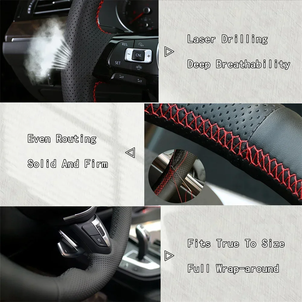 DIY Car Steering Wheel Cover Carbon Fiber Leather For Honda Accord 7th 2003 2004 2005 2006 2007 Car Interior Accessories view 3