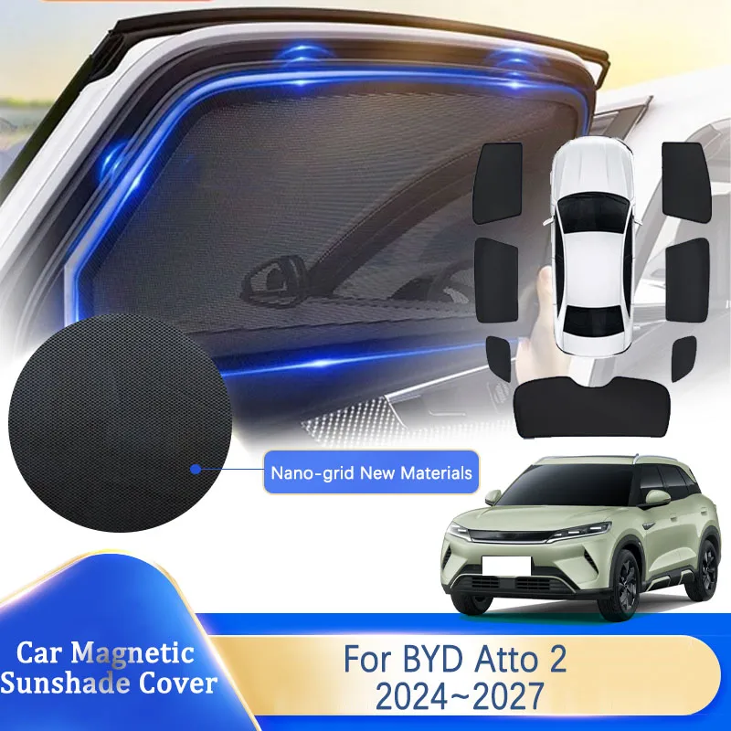 

Car Sunshade Pad For BYD Atto 2 Yuan Up S1 Pro SC3E 2024 2025 2026 2027 Anti-UV Covers Sun Shade Side Window Visors Auto Accesso