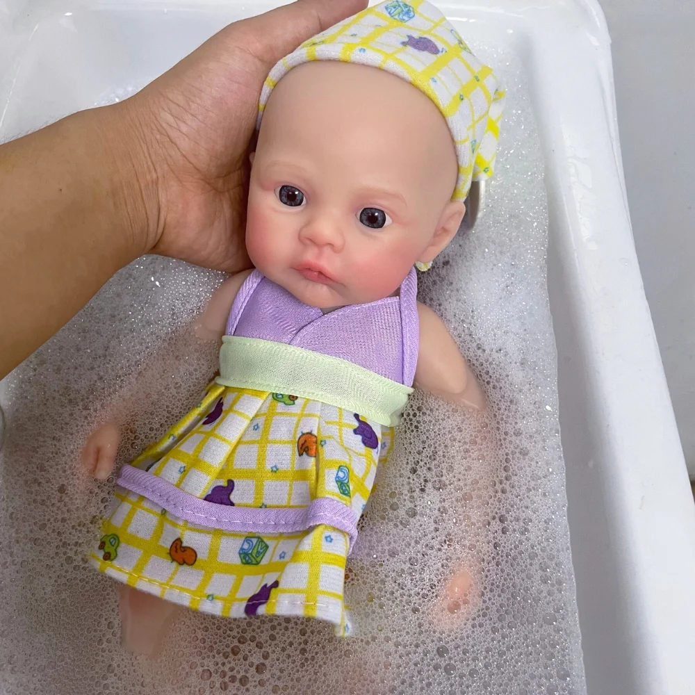 มินิ33ซม.ซิลิโคนReborn Baby Meadowตุ๊กตาOriginalสาวซิลิโคนแข็งล้างทําความสะอาดได้ตุ๊กตาของเล่นของขวัญ