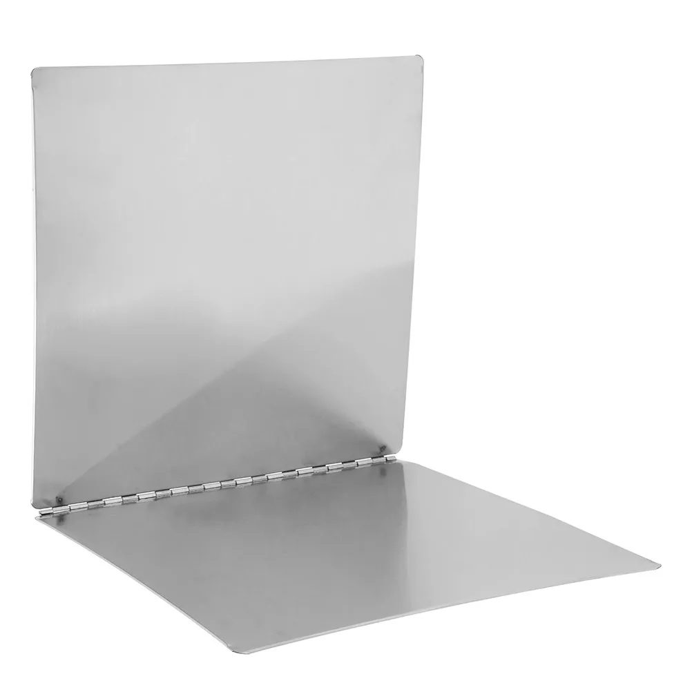 Stainless Steel 2-Side Splatter Screen Foldable Kitchen Splash Guard Stove Backplash Protector Heat Resistant Oil Splash Board