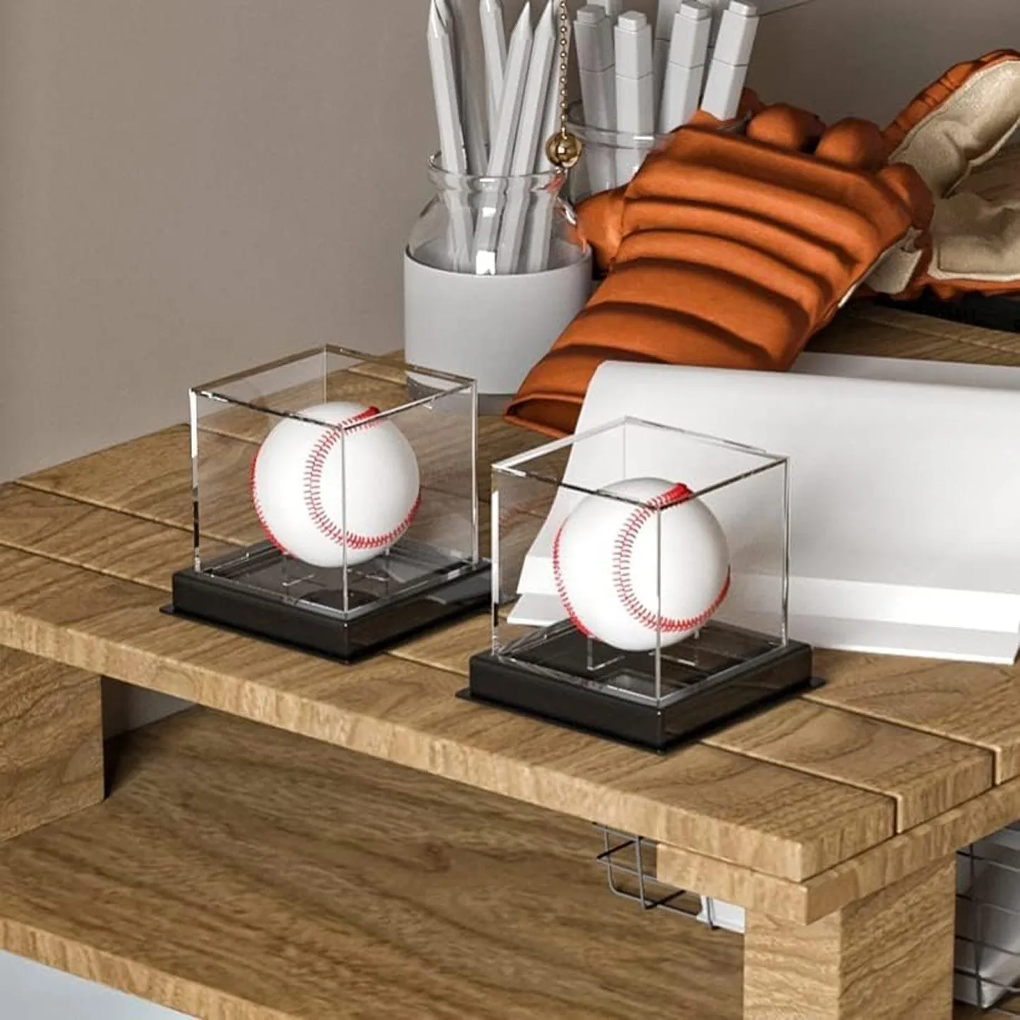 Quality Acrylic Baseball Box Display Golf Tennis Ball Transparent Case For Souvenir Storage Box