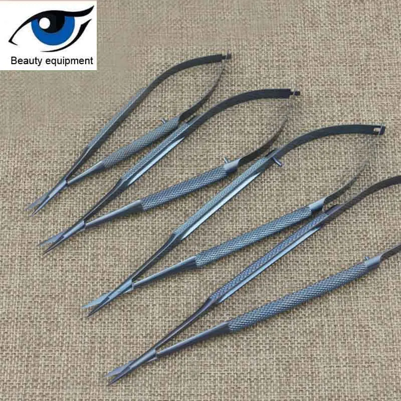 Ophthalmology microsurgery round handle ophthalmic scissors corneal scissors suture removal open eye double eyelid surgery sciss