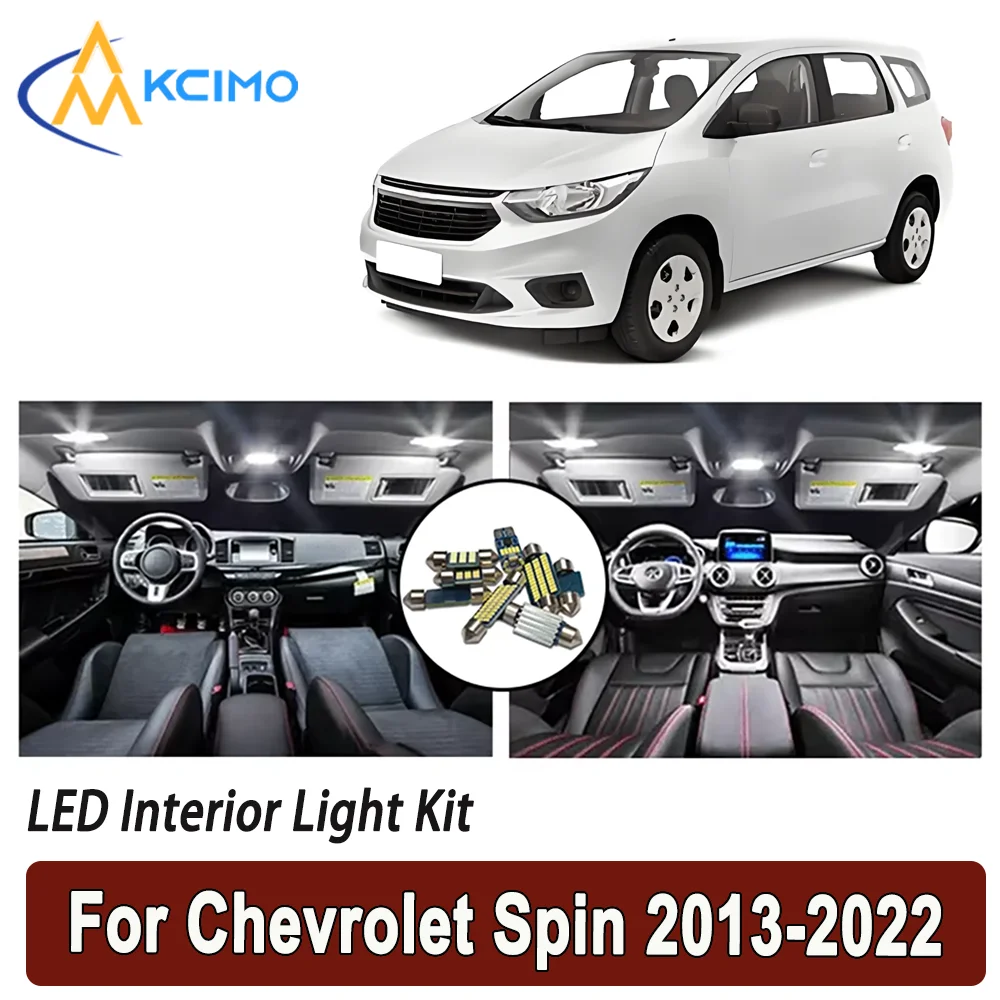 

Kcimo светодиодный для Chevrolet Spin 2013-2018 2019 2020 2021 2022 яркий светодиодный светильник премиум-класса с внутренней купольной картой, комплект освещения багажника, автомобильные светодиодные лампы