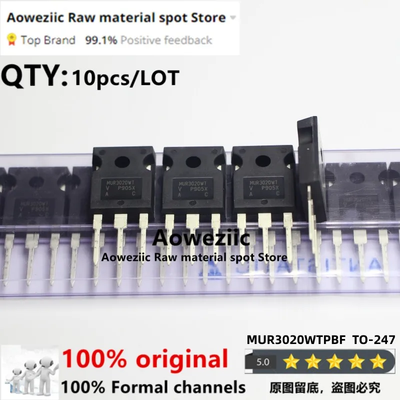 

Aoweziic 2016+ 100% New Imported Original MUR3020WTPBF MUR3020WT TO-247 Fast Recovery Diode 200V 15A