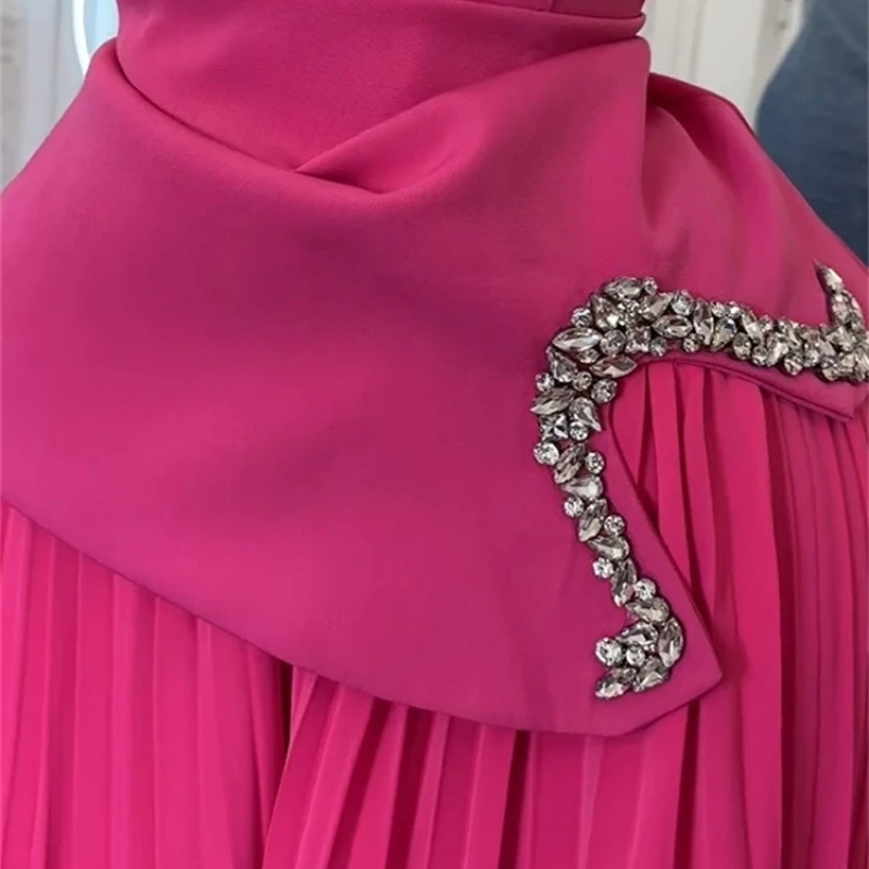 Moda 2 pezzi set da donna diamante strass caldi top corto e pantaloni a gamba larga a pieghe due abiti tuta nuovo vestito autunnale 2025