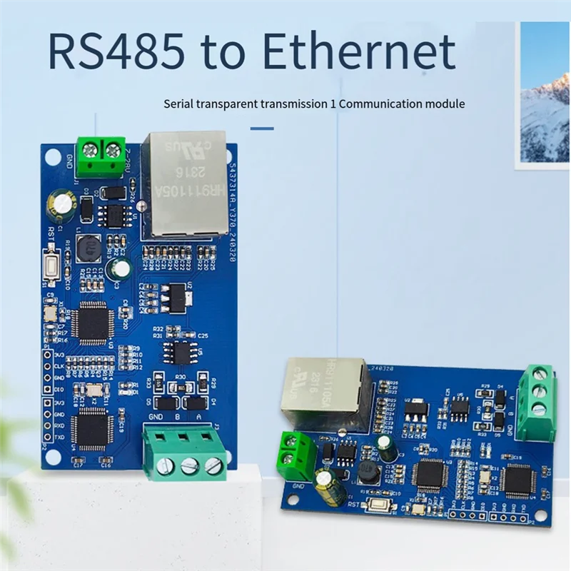 【Получшие предложения】RS485 к модулю Ethernet RS485 Последовательная передача к Ethernet Универсальная удобная портативная связь Mo