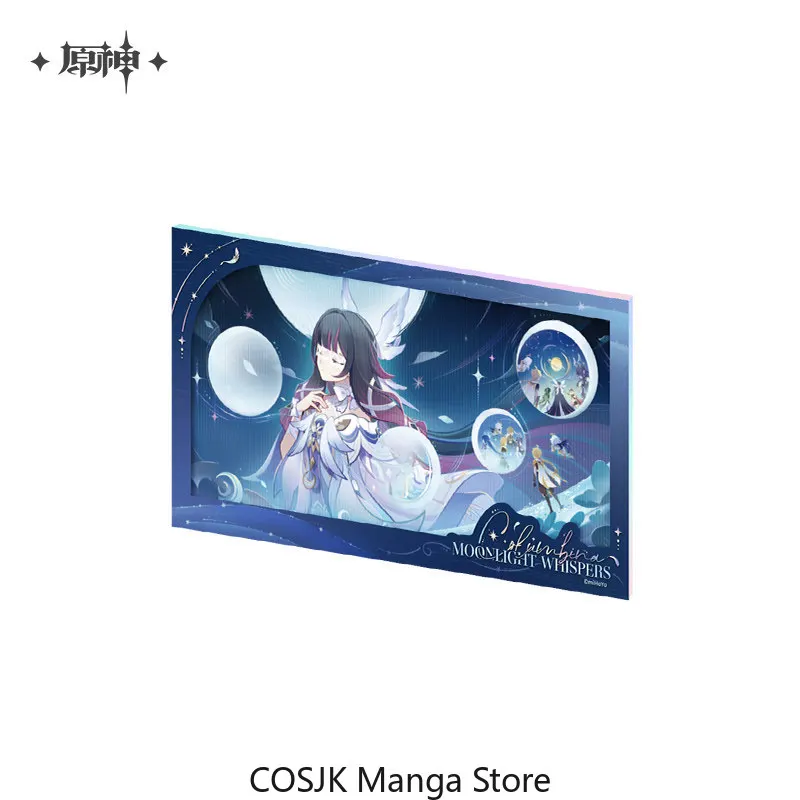 

Anime Genshin Impact Columbina Badge Collectible Card Set Cute Acrylic Stand Ornament Game Character Perfect Gift for Fans