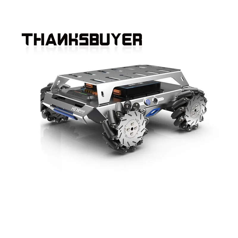 Podwozie robota ROS z serii HEXMAN MARK, mobilne podwozie MARK-2 (MARK2) z kółami Mecanum, udźwig 10 kg