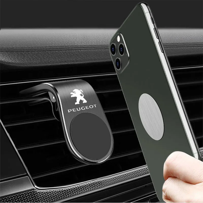 Magnetic Car L-Type Phone Holder Screen navigation Support For Peugeot RCZ 108 206 207 208 301 306 307 308 406 3008 Car Stickers
