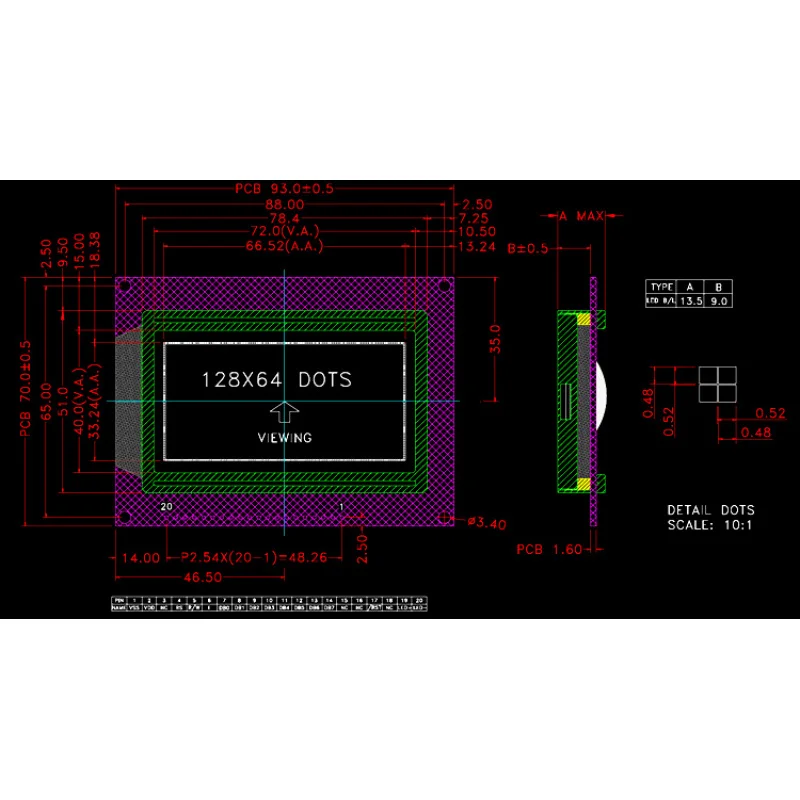 Spot Goods Industrial Grade 12864 LCD Display Serial Parallel Port