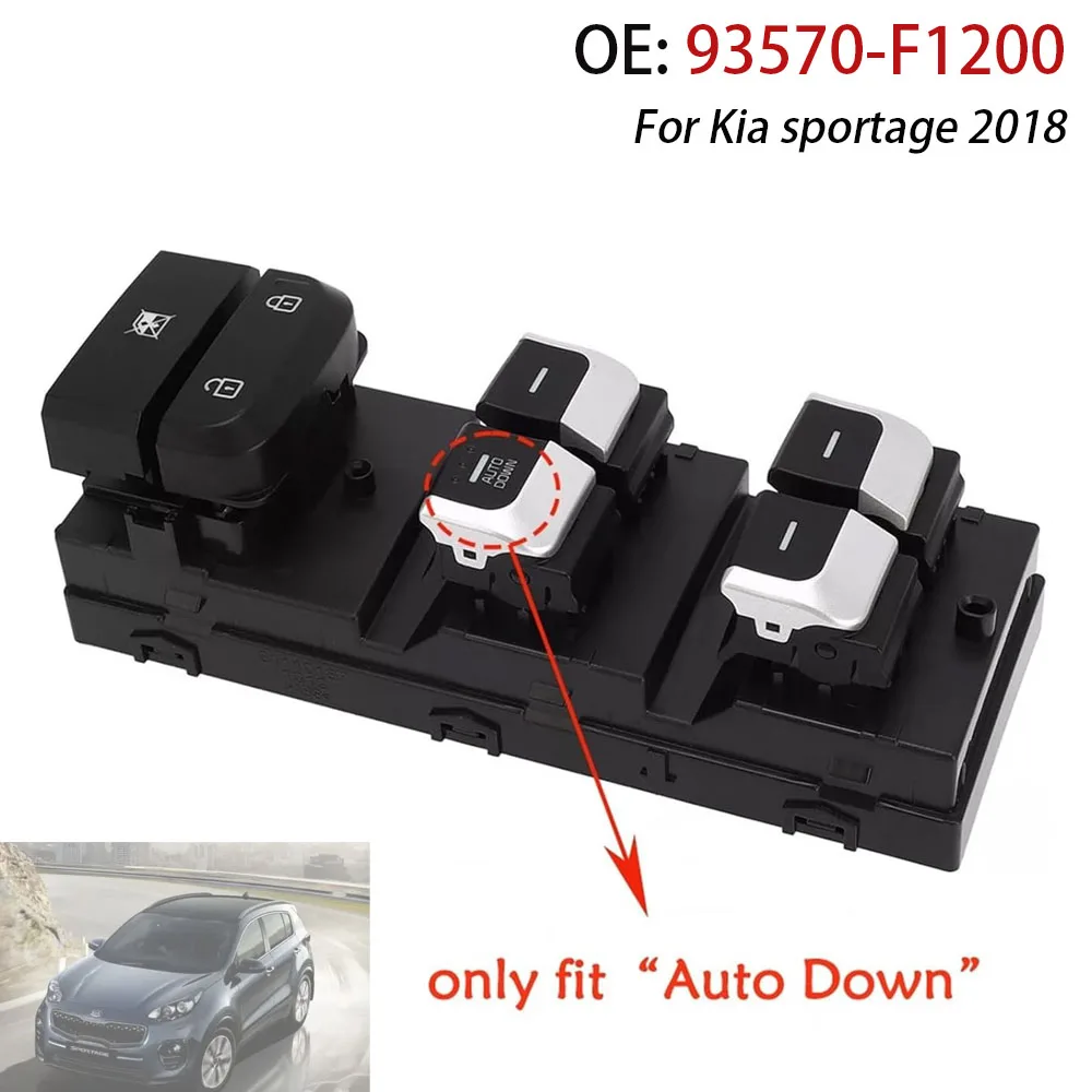 لكيا سبورتاج 2018 الطاقة الكهربائية نافذة التحكم التبديل منظم زر السيارات أسفل اكسسوارات السيارات 93570-F1200 93570F1200