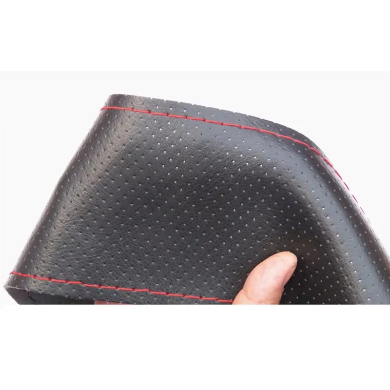 New 36 38 40cm Genuine Leather Auto Car Steering Wheel Cover Soft Anti-slip Car Steering Cover 4 Colors For Choose