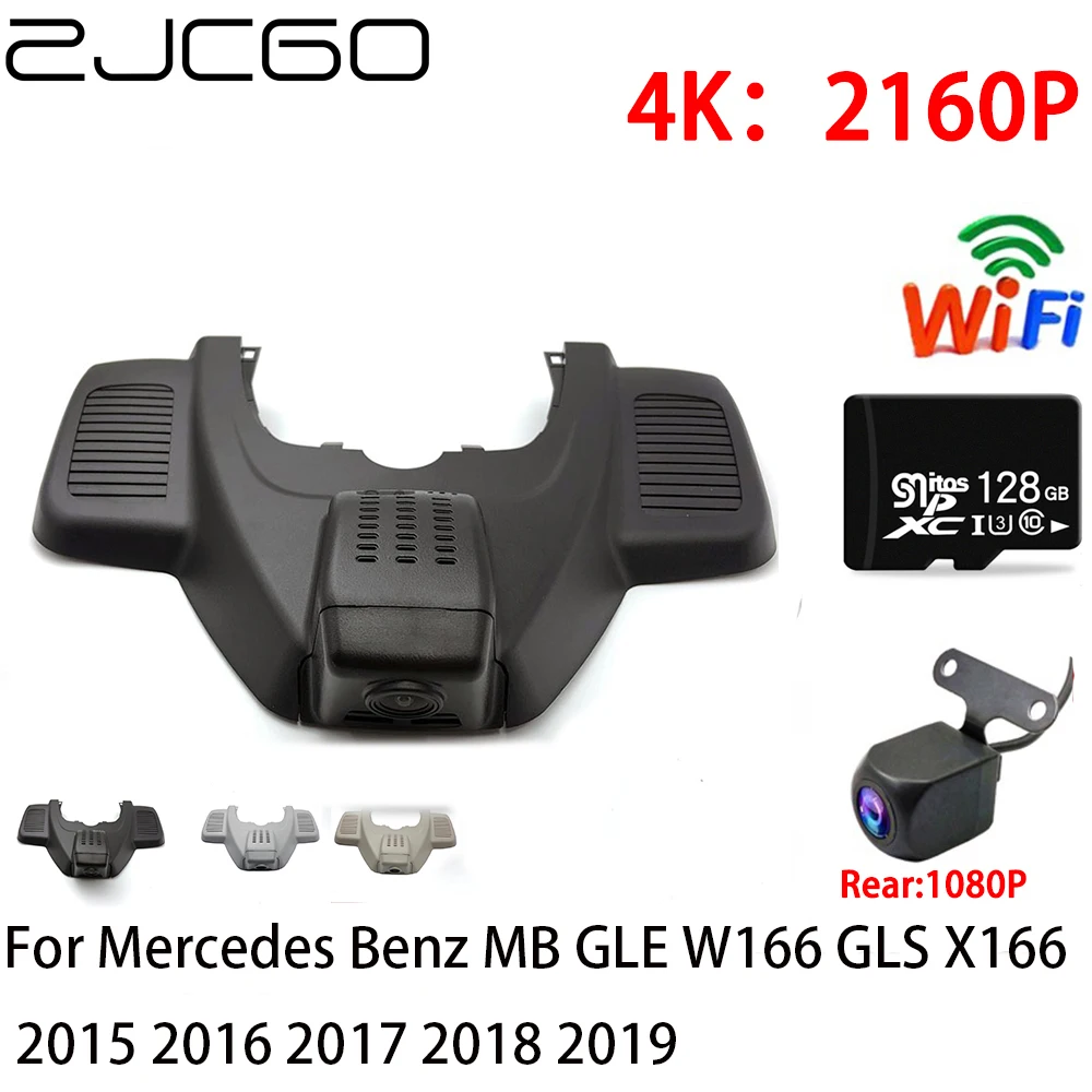 ZJCGO 2K 4K Car DVR Dash Cam Wifi Front Rear Camera 2 Lens 24h for Mercedes Benz MB GLE W166 GLS X166 2015 2016 2017 2018 2019