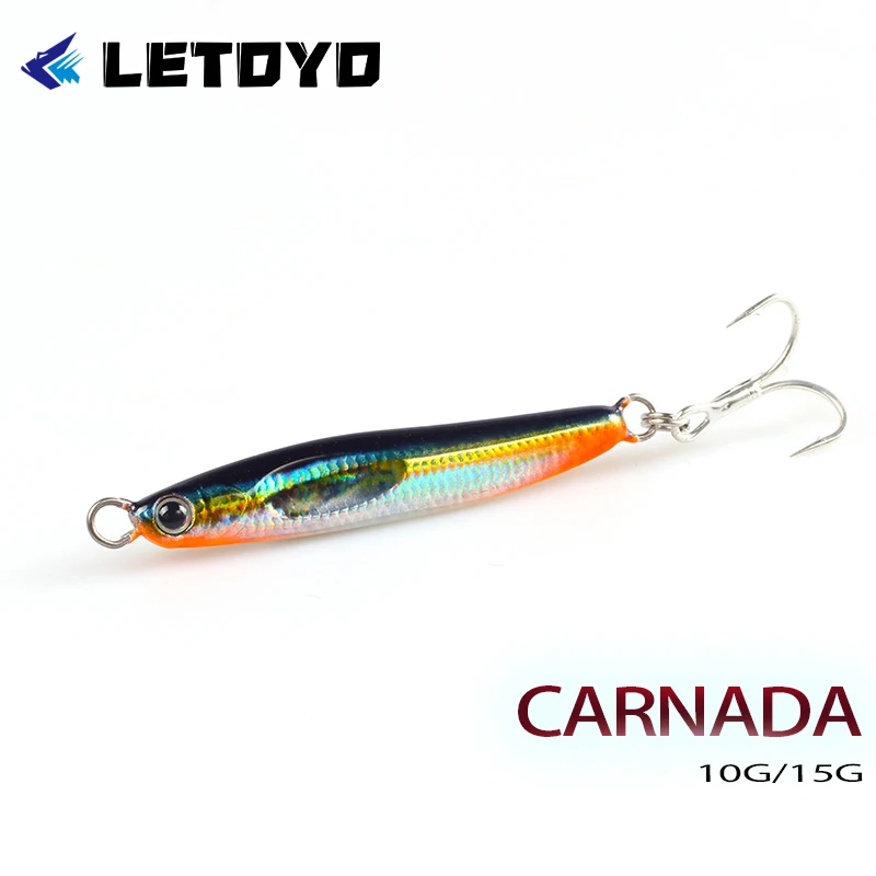 LETOYO Micro Metal Jig 10g 15g Fishing Lures Shore Jigging Sea Freshwater for Perch Bass Trout Artificial Bait Tackle