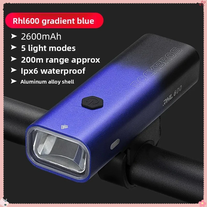 

New Original RockBrothers Bicycle Lamp RHL400 Headlight Night Powerful Hand Charging Flashlight Rainproof Outdoor Lighting Lamp