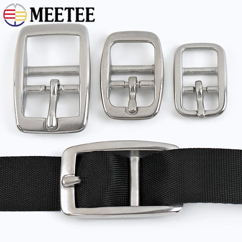 

1/2/5Pcs 13-20mm Stainless Steel Double-bar Pin Buckle for Waistband Tri-glide Slider Handbag Strap Adjust Clasp DIY Accessories