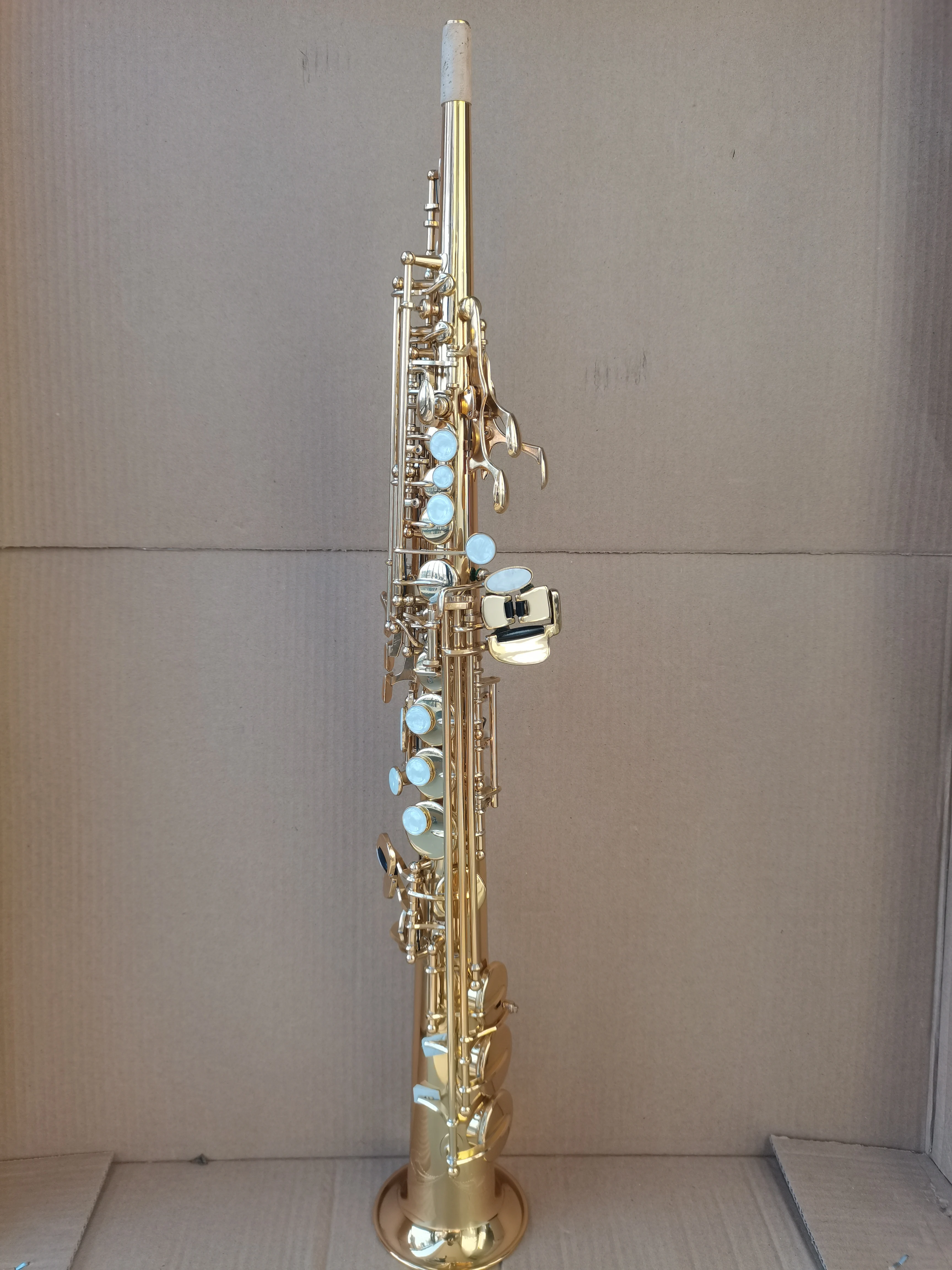 2025 new promotion 901 Soprano saxophone Lacquer gold yellow Alto saxophone Brass musical instrument Deep carved Flowers