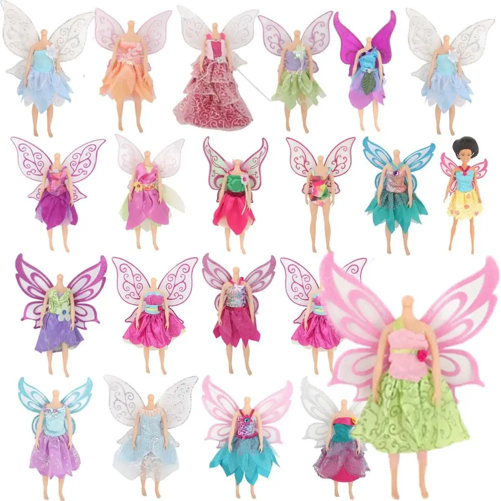 Fashion Clothes Fairy Dresses DY Handmake 8 Styles Shiny Gauze Skirt Cute Butterfly Wing Skirt for 1/6 BJD&30cm Accessories