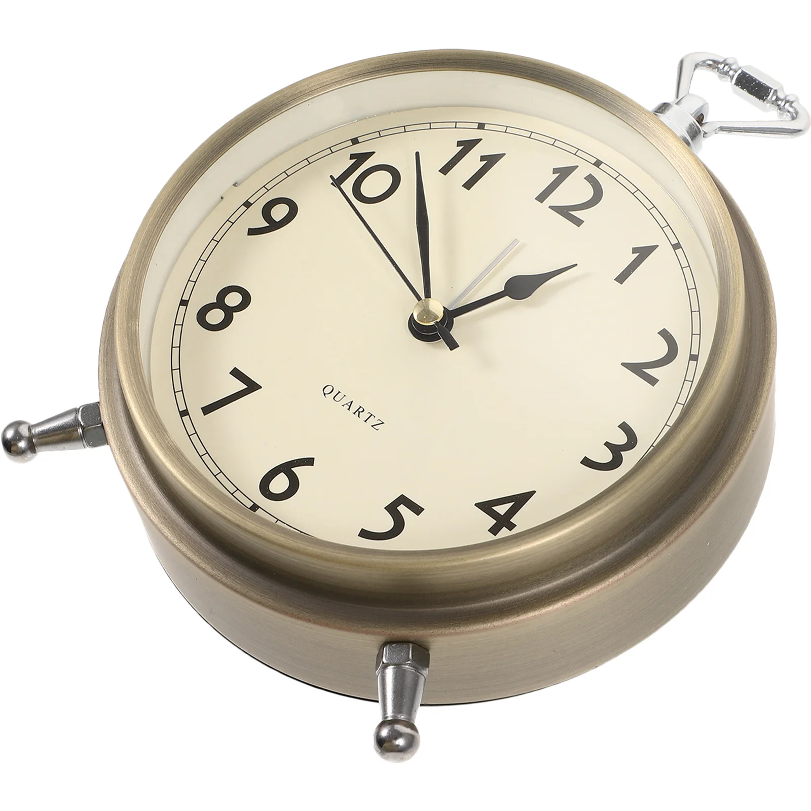 

Roman Numerals Clock Night Light Silent Alarm Desk Table Metal Mute Sweep Seconds