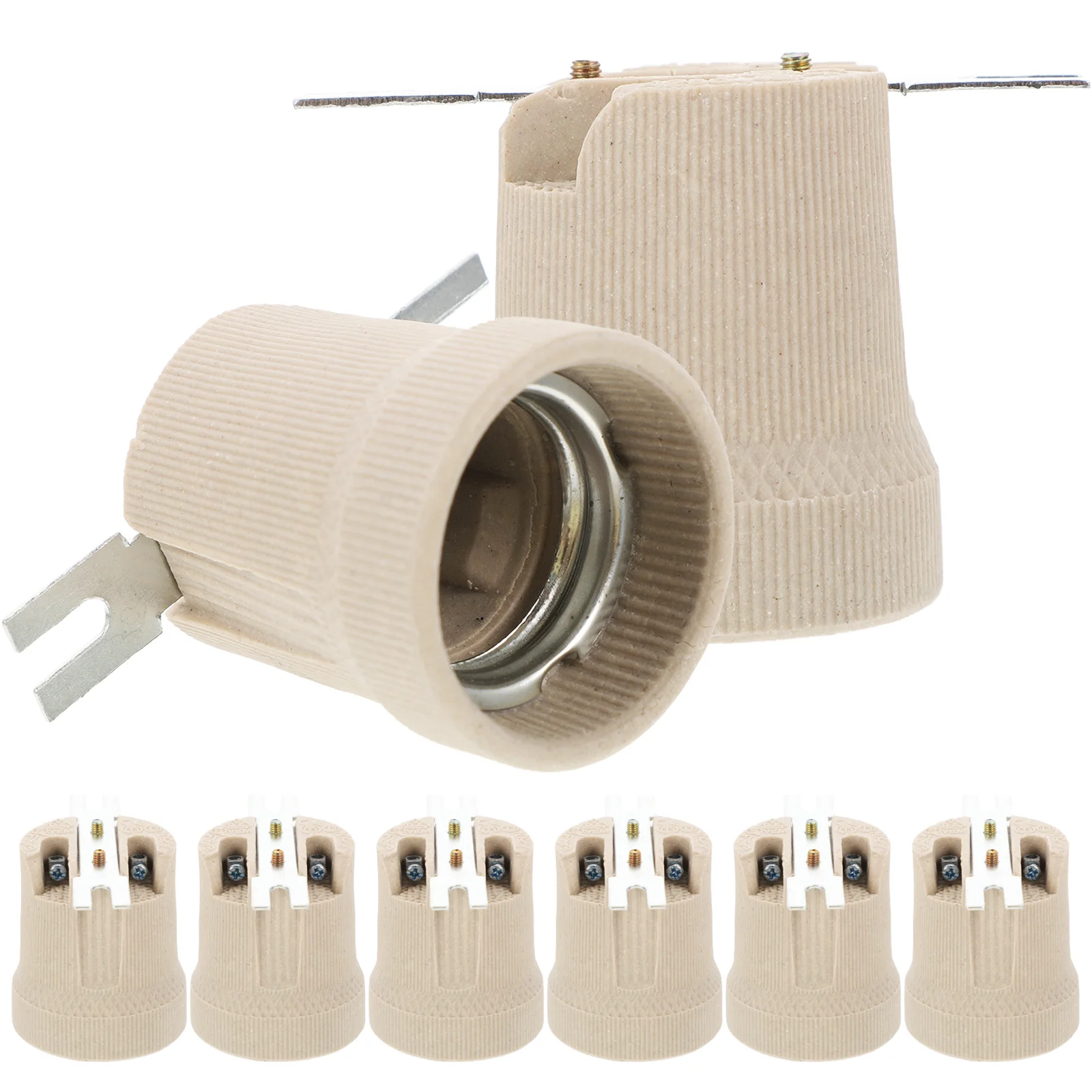 12 قطعة E27 حامل مصباح السيراميك الخيوط ضوء لمبة المقبس ارتفاع درجة الحرارة مقاومة لقطع غيار الثريا جدار السقف #2