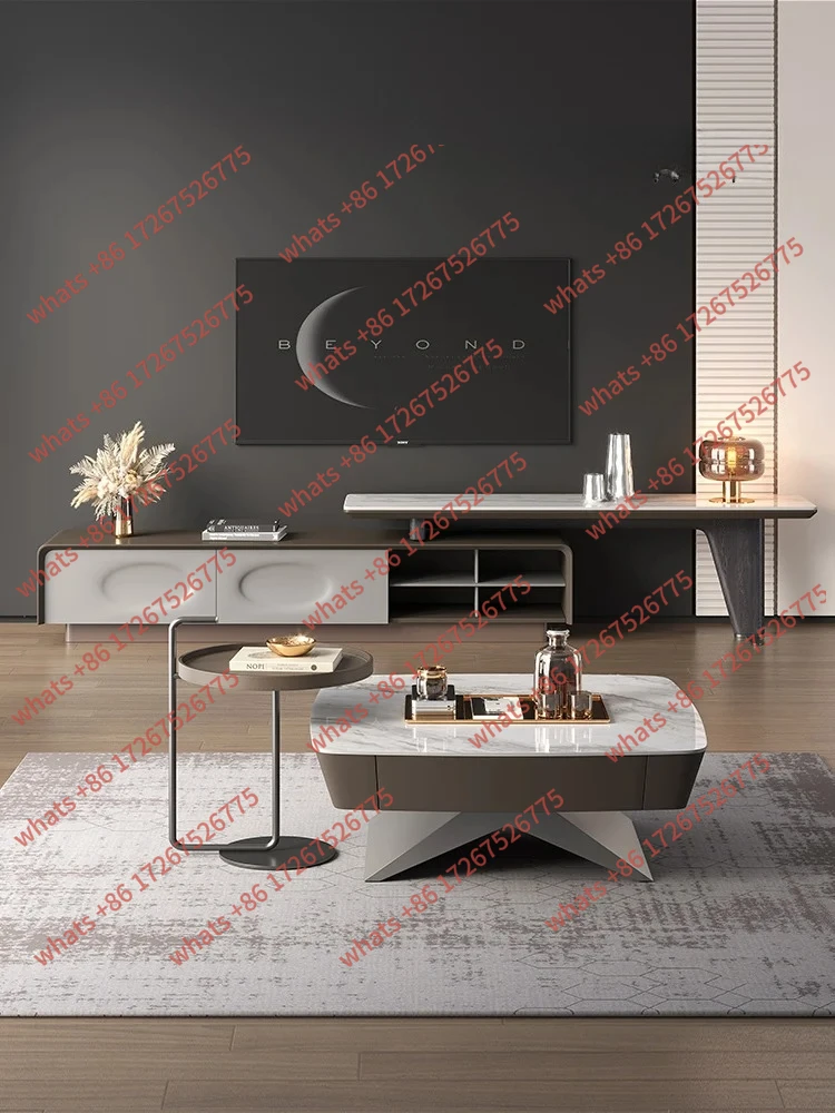 

Новый простой легкий роскошный журнальный столик для гостиной, дома, роскошный современный итальянский минималистичный высококачественный мраморный журнальный столик