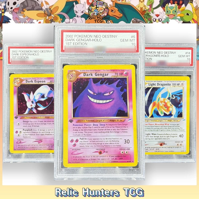 

(22-PCS) PKM Card NEO Genesis Discovery Revelation Destiny Series Holo-1st Edition P/S/A10Scored Replica Hobby Collection Cards