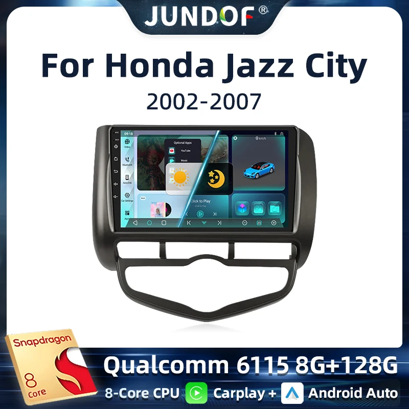 

Android 13 Car For HONDA JAZZ City 2002 - 2007 Multimedia Player Auto Radio Touch Screen Dash Cam Stereo HeadUnit No 2din DVD