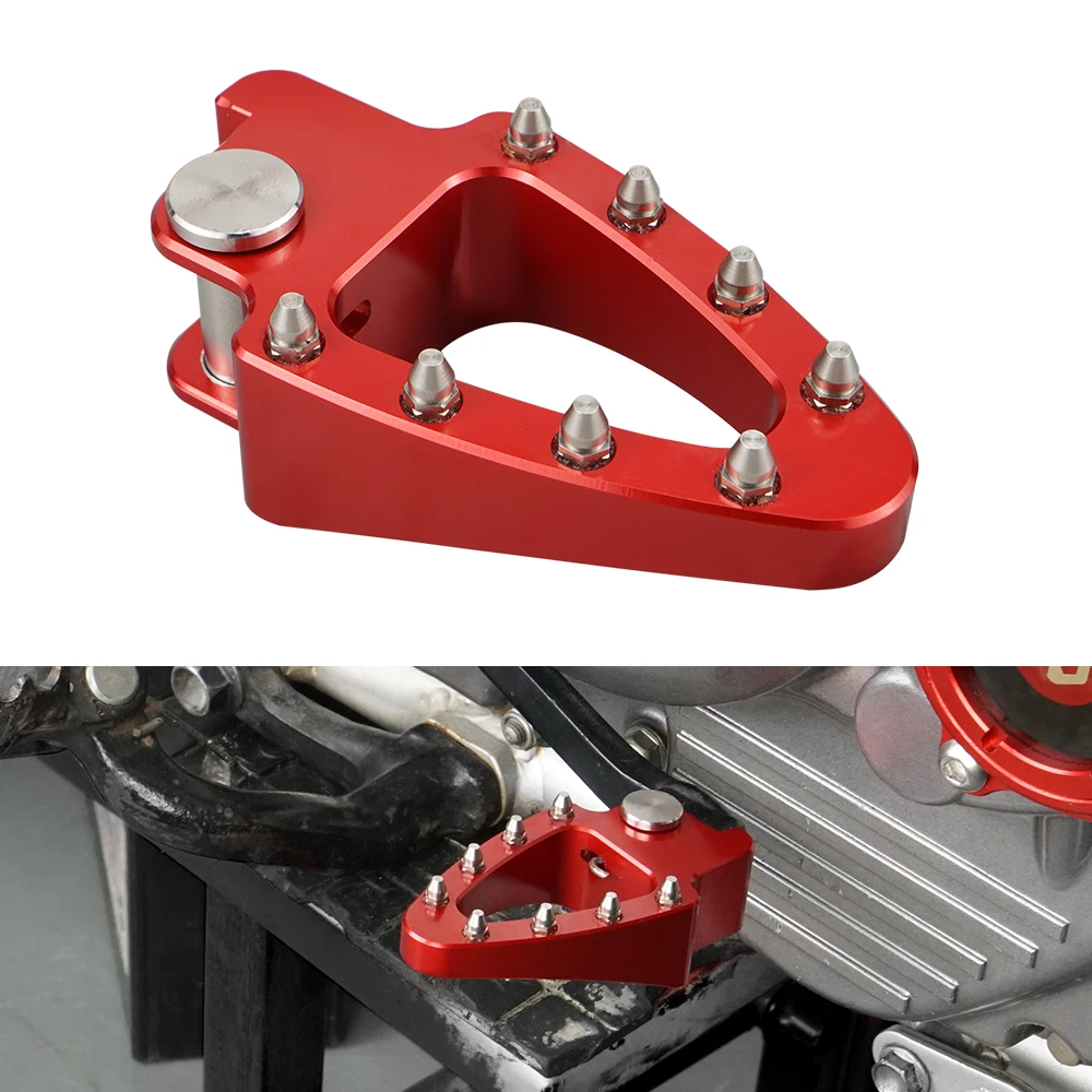 

NICECNC Motocross Enlarged Brake Foot Pedal StepTip Plate For HONDA XR650L XR 650 L 93-24 6061-T6 Billet Aluminum CNC Machined