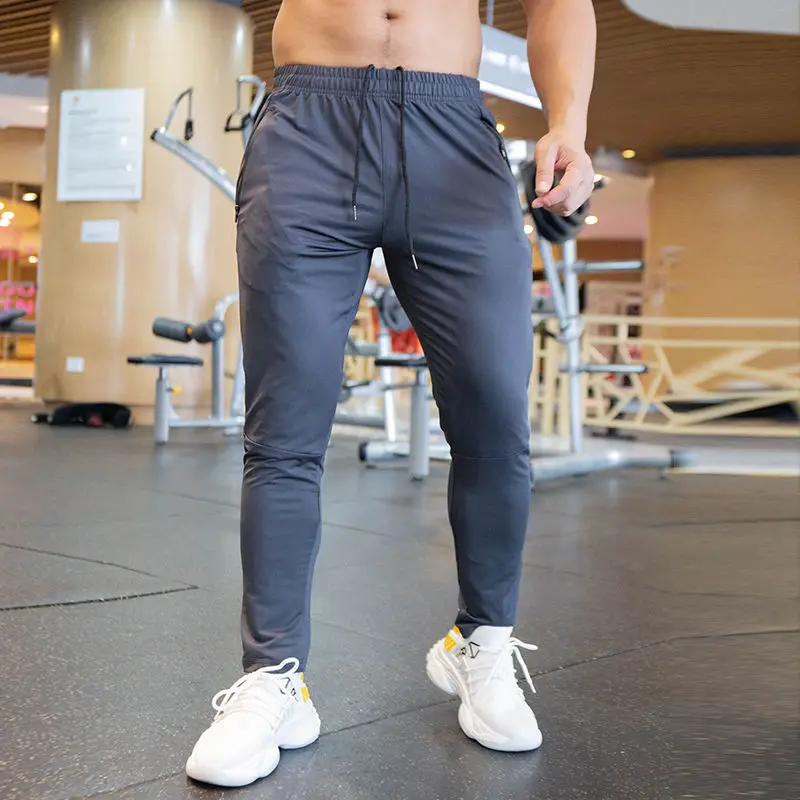 Open Crotch Sports Trousers Men's Summer Thin Quick-Drying Casual Pants Trendy Fitness Track Sweatpants Outdoor Sex Erotic Pant