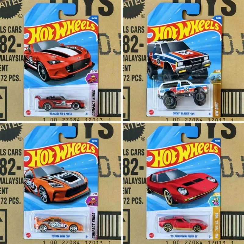 

Mattel Hot Wheels Mainline Series Worldwide Basic Car 2025 Case F Tesla K.I.T.T Mazda Mx-5 Ford F-150 Toyota Gr86 Модель автомобиля Игрушки
