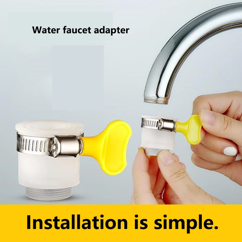 Multi-functional faucet adapter converter without threads for old-fashioned faucets kit