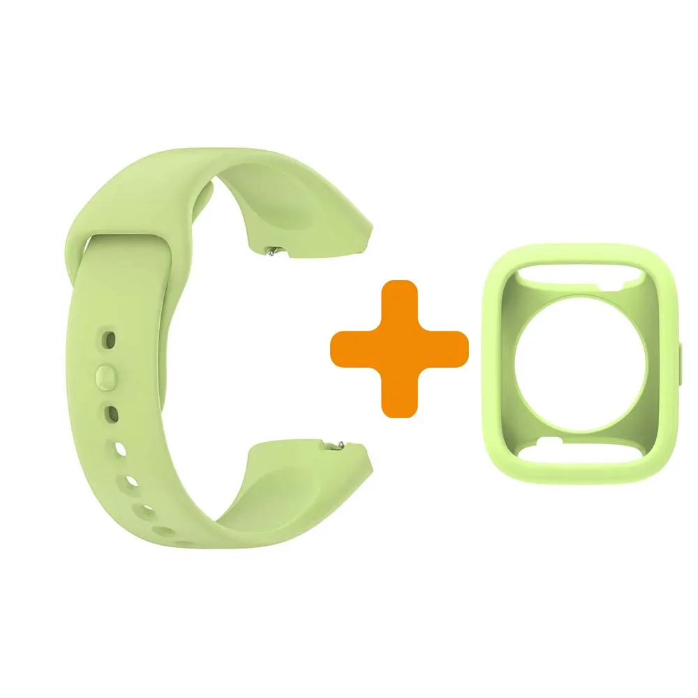 Silicone Strap + Case For Xiaomi Redmi Watch 3 Active Smartwatch WristBand Bands + Protective Case Protector Cover