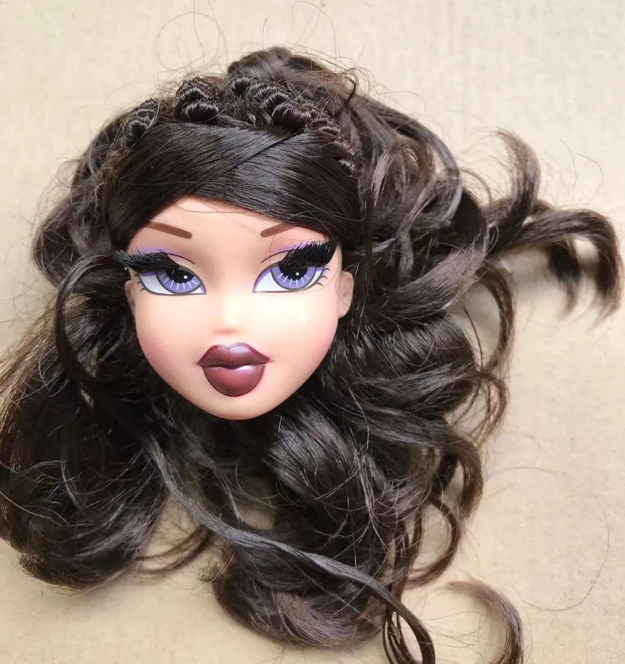Dancing Girl Doll Head Doll Figure Toys White Brown Skin Doll Head Body DIY Dressing Toys Sparkly Face Eyes Doll Parts