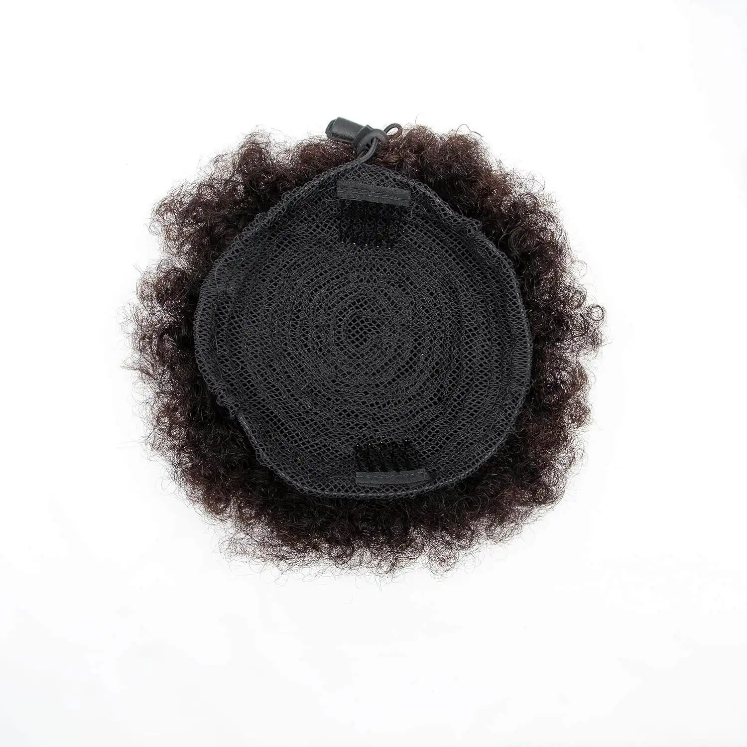 Synthetic 6inch Afro Puff Drawstring Ponytail Hair Accessories Kinky Curly Soft Fried Head Elastic Hair Rope Buns for Kids Woman