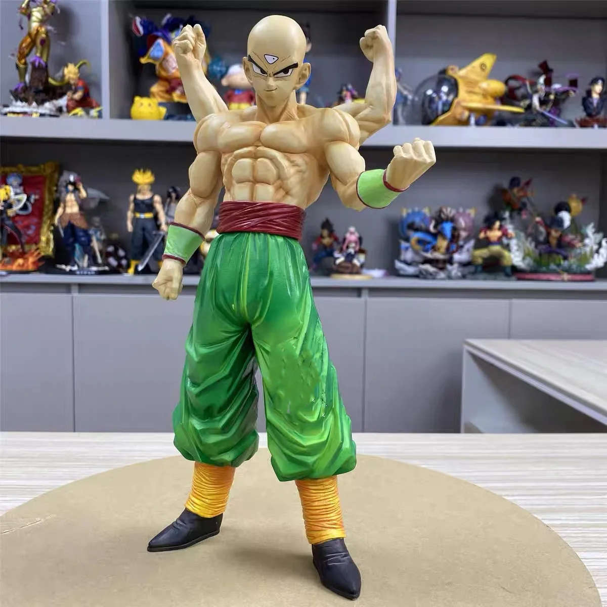 Anime Dragon Ball Z Four Demon Fist Tien Shinhan Crane Immortal Tenkai Ichibu Dokai 30cm Model Toys Gifts Collection Statue